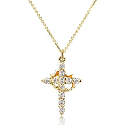 Cross et Crown Necklace