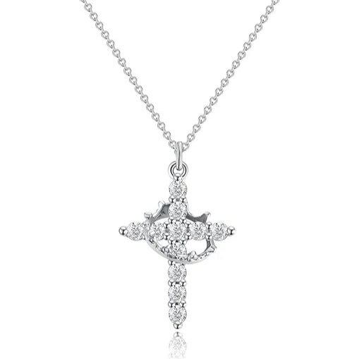 Cross et Crown Necklace