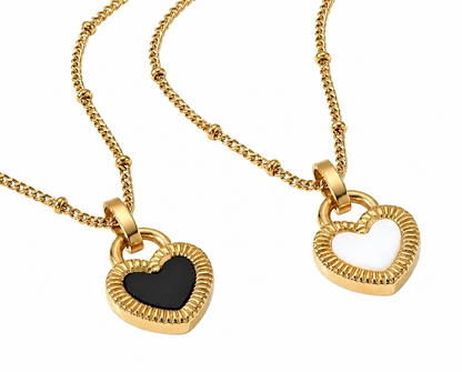 2sTone Heart Necklace
